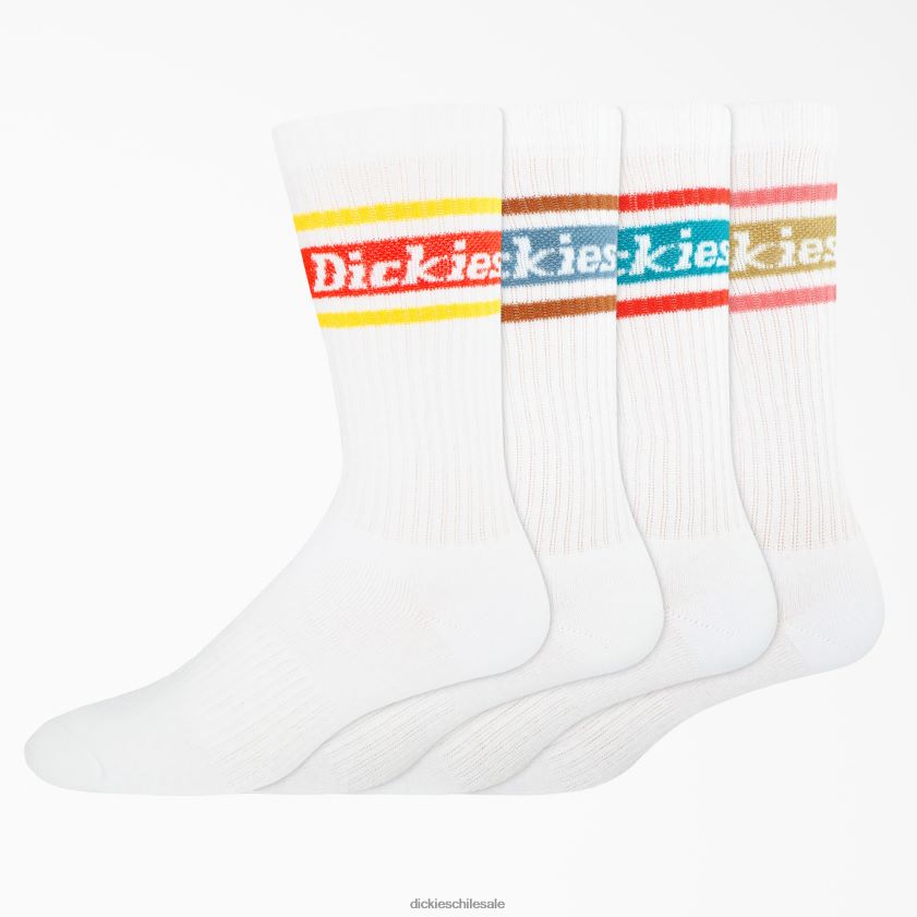 blanco/raya primaveral (wsn) unisexo calcetines de rugby a rayas pack de 4 Dickies accesorios X4H0F2797