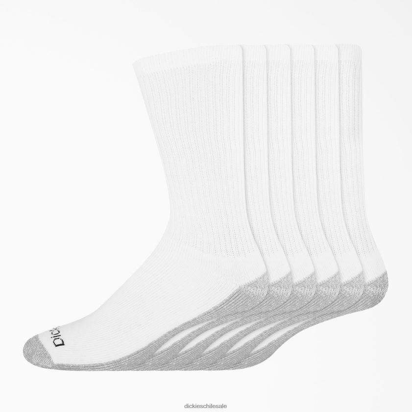 blanco (wh) unisexo paquete de 6 calcetines de equipo de trabajo Dickies accesorios X4H0F2960