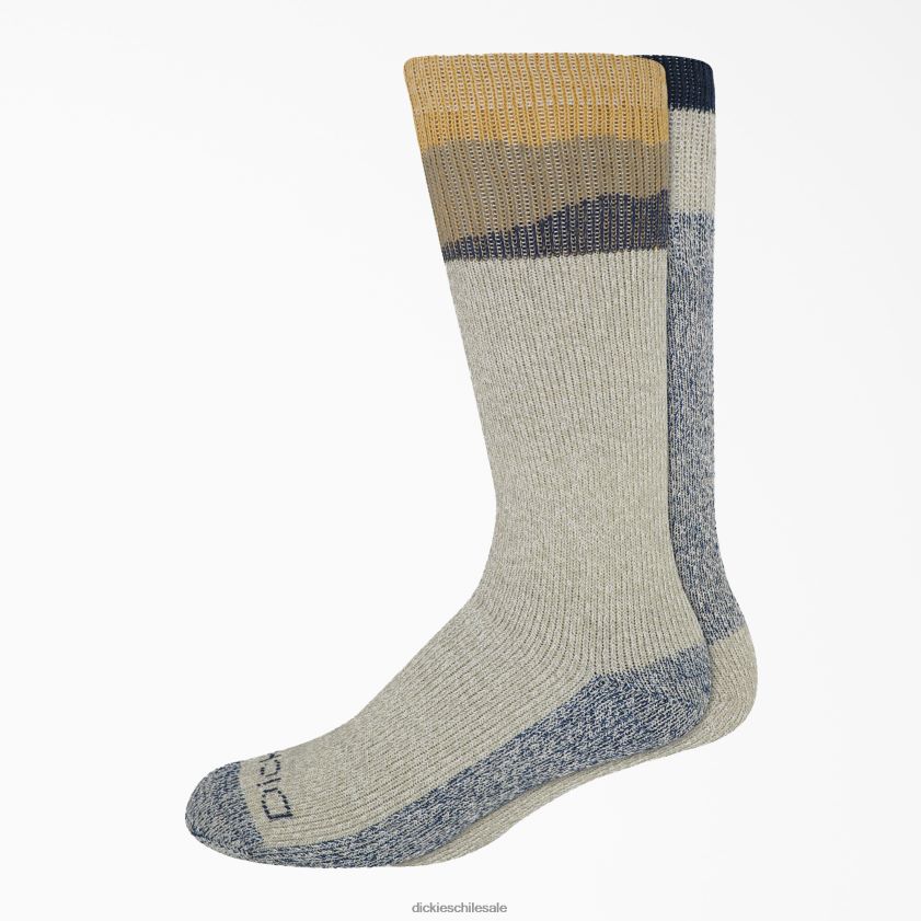 caqui claro (tk) unisexo paquete de 2 pares de calcetines gruesos de fibra de carbón Dickies accesorios X4H0F3019