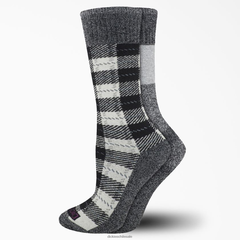 cuadros blancos (wtl) mujer paquete de 2 pares de calcetines térmicos a cuadros Dickies accesorios X4H0F3009