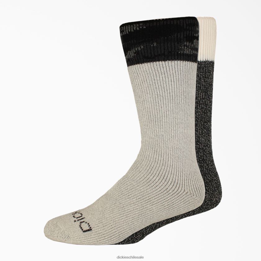 gris/negro (geb) unisexo paquete de 2 pares de calcetines gruesos de fibra de carbón Dickies accesorios X4H0F3018