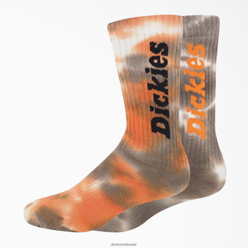 pimiento naranja (rpn) unisexo paquete de 2 pares de calcetines tie-dye Dickies accesorios X4H0F2930