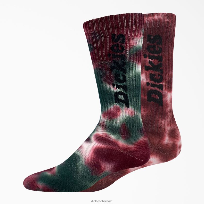 vino tie-dye (wdt) unisexo paquete de 2 pares de calcetines tie-dye Dickies accesorios X4H0F2932