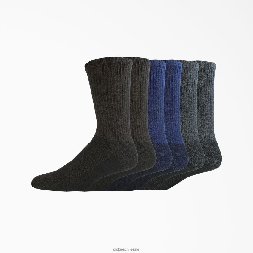 marrón surtido (xw) unisexo paquete de 6 calcetines de trabajo con control de humedad Dickies accesorios X4H0F2954