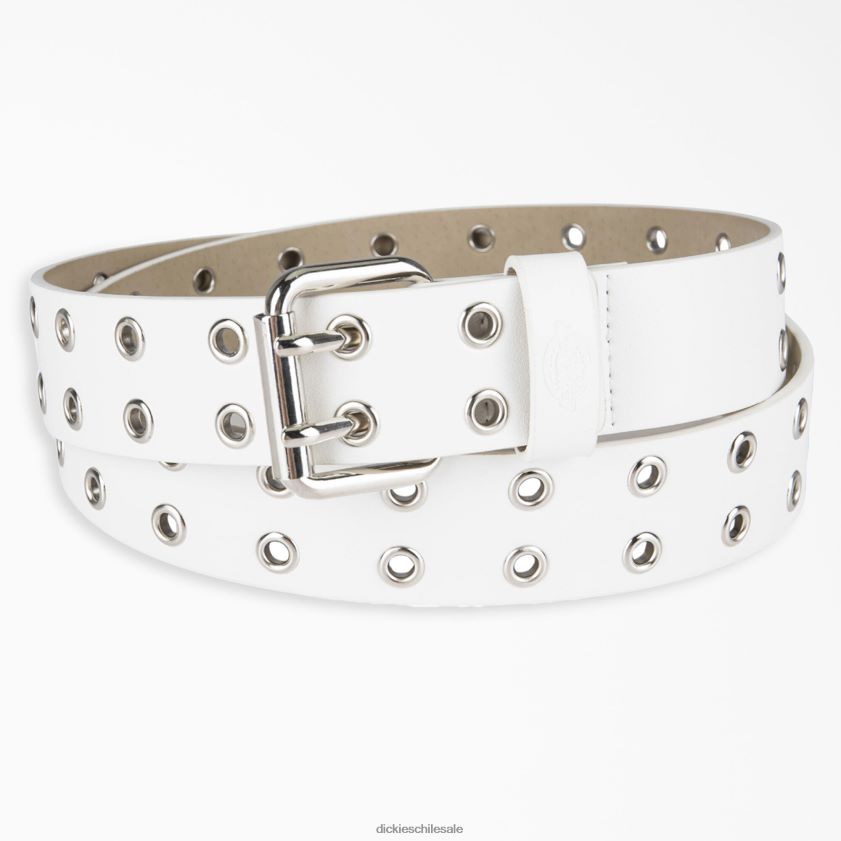 blanco (wh) mujer cinturón de cuero con doble ojal Dickies accesorios X4H0F2838