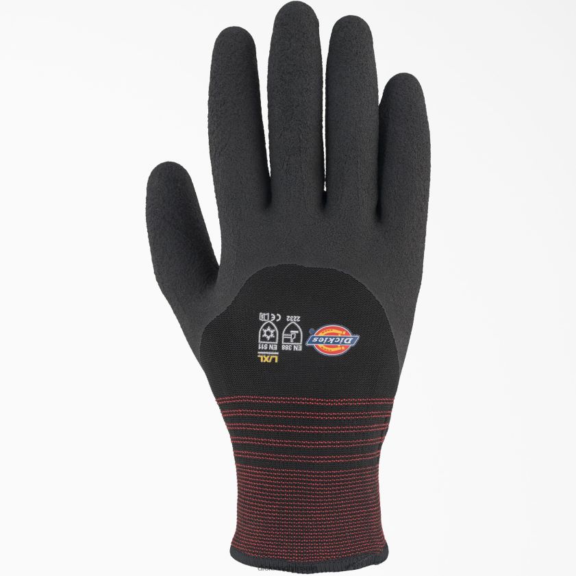 negro (negro) unisexo guantes de trabajo recubiertos de látex Dickies accesorios X4H0F3016