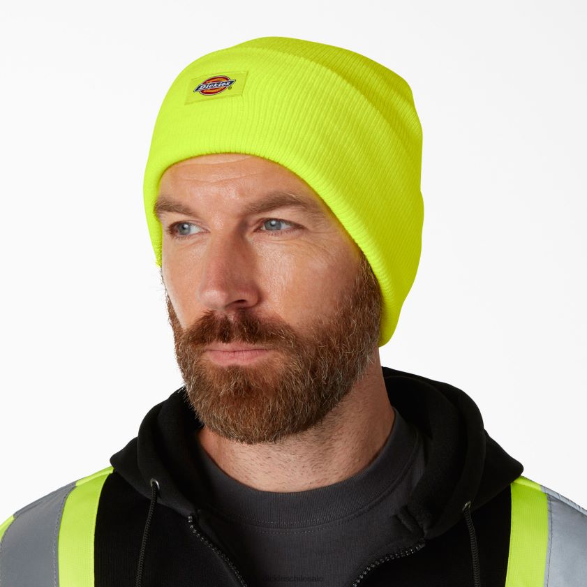 amarillo neón (ew) unisexo gorro tejido con puños Dickies accesorios X4H0F1487
