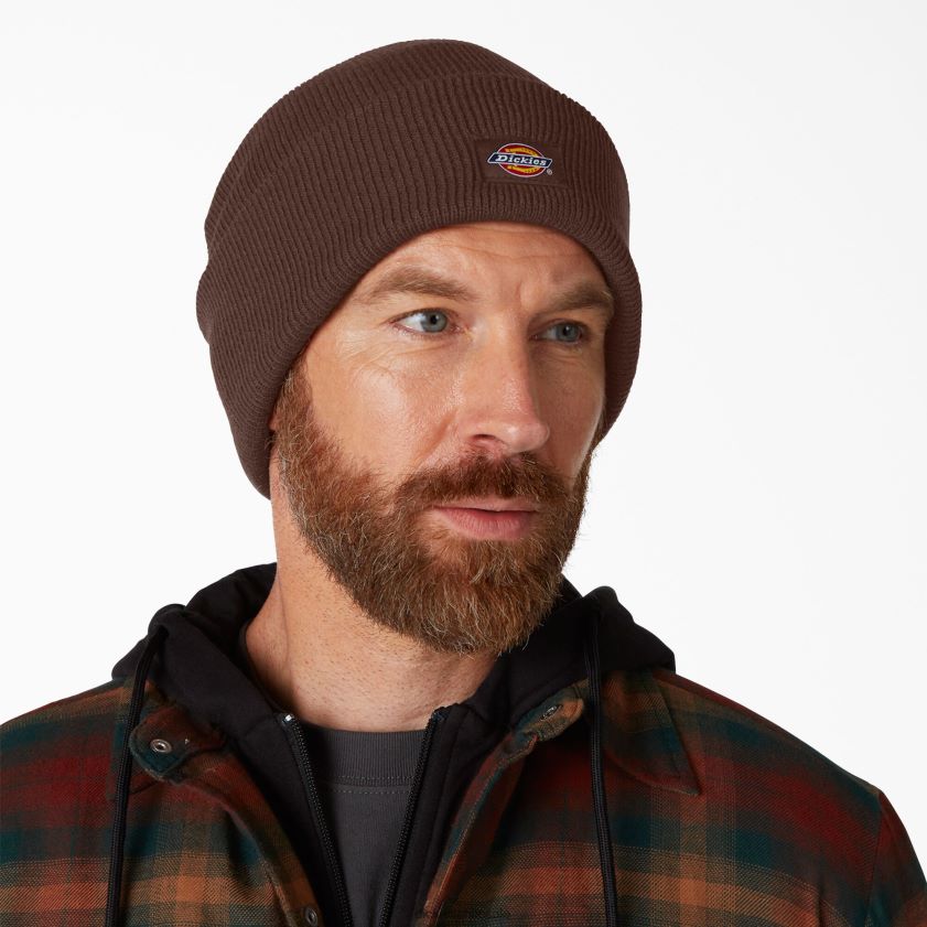 marrón chocolate (cb) unisexo gorro tejido con puños Dickies accesorios X4H0F1483