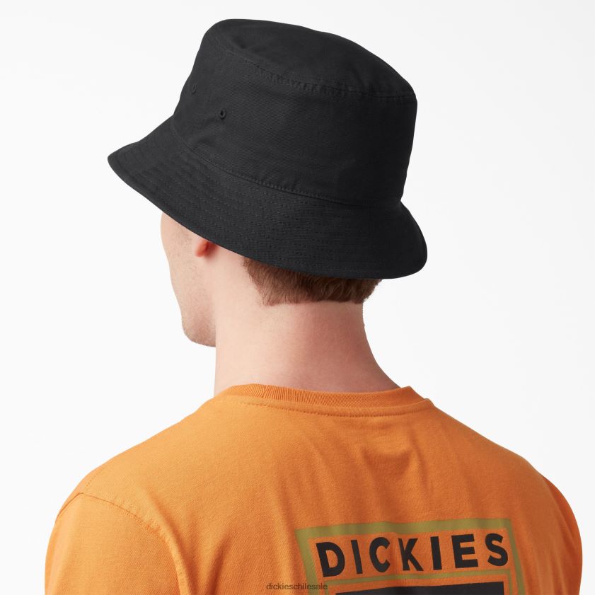negro (negro) unisexo sombrero de pescador de lona con logo Dickies accesorios X4H0F2916