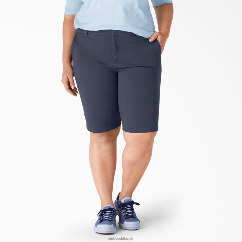 azul marino enjuagado (rnv) mujer bermudas de sarga plus perfect shape 11" Dickies ropa de trabajo X4H0F2252 azul marino enjuagado (rnv) mujer bermudas de sarga plus perfect shape 11" Dickies ropa de trabajo X4H0F2252