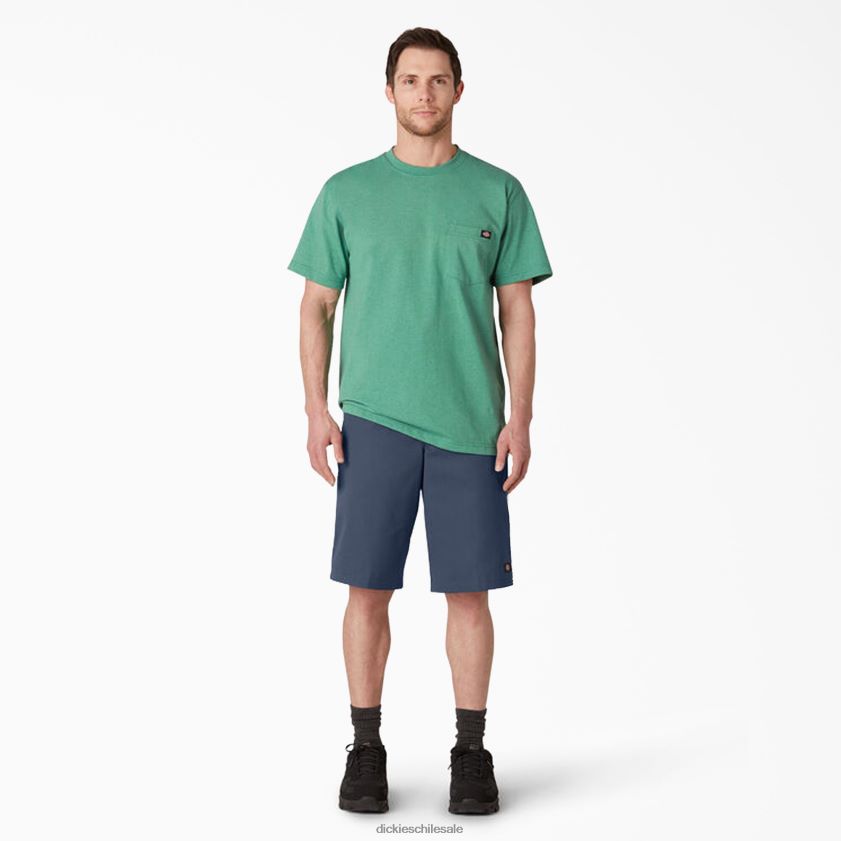 azul marino (nv) hombres pantalones cortos de trabajo delanteros planos holgados 13\" Dickies ropa de trabajo X4H0F346