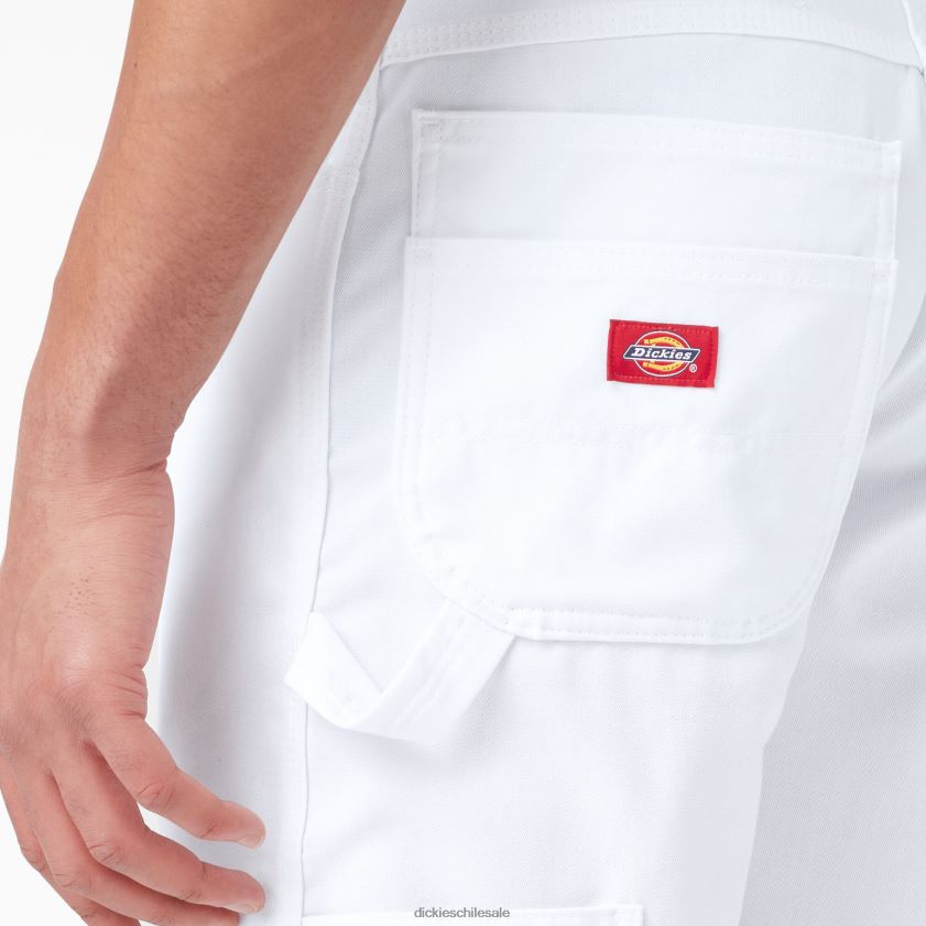 blanco (wh) hombres pantalones cortos de pintor de utilidad de ajuste relajado 11\" Dickies ropa de trabajo X4H0F453