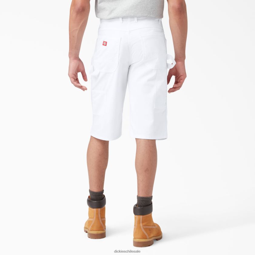 blanco (wh) hombres pantalones cortos utilitarios de pintor de ajuste relajado 13\" Dickies ropa de trabajo X4H0F454