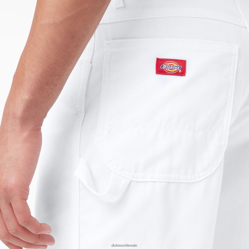 blanco (wh) hombres pantalones cortos utilitarios de pintor de ajuste relajado 13\" Dickies ropa de trabajo X4H0F454