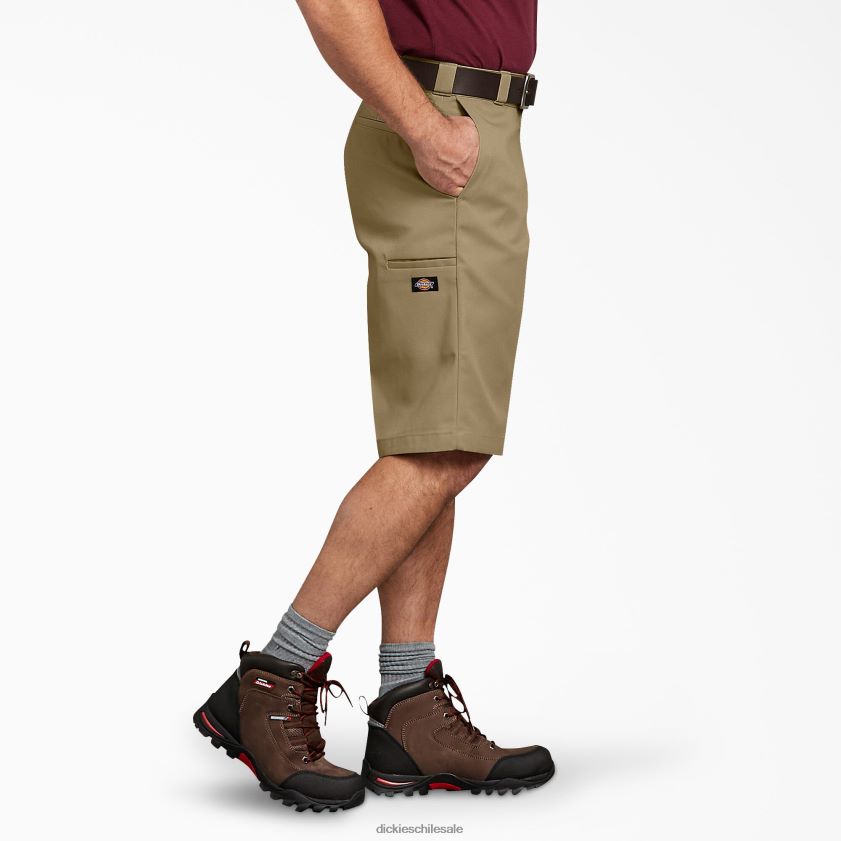 caqui (kh) hombres pantalones cortos de trabajo con bolsillo multiusos de ajuste relajado 13\" Dickies ropa de trabajo X4H0F374