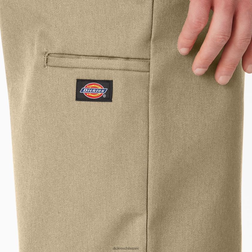 caqui (kh) hombres pantalones cortos de trabajo delanteros planos holgados 13\" Dickies ropa de trabajo X4H0F345