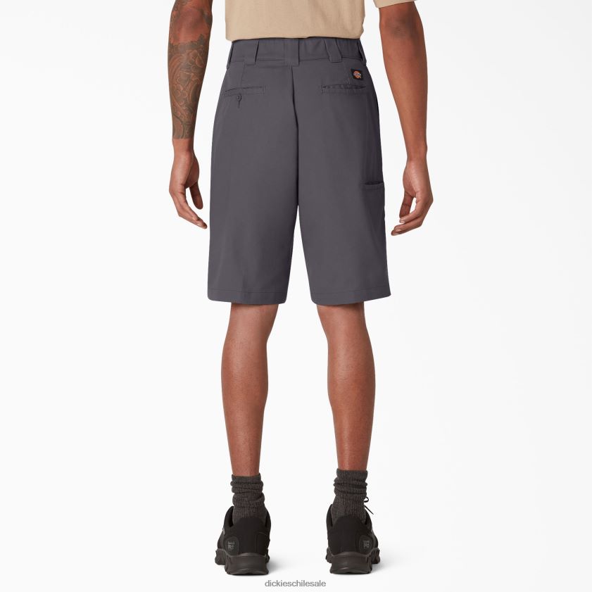 gris carbón (ch) hombres pantalones cortos de cintura activa refrescantes 11\" Dickies ropa de trabajo X4H0F393