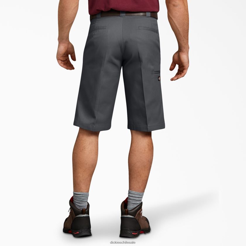 gris carbón (ch) hombres pantalones cortos de trabajo con bolsillo multiusos de ajuste relajado 13\" Dickies ropa de trabajo X4H0F372