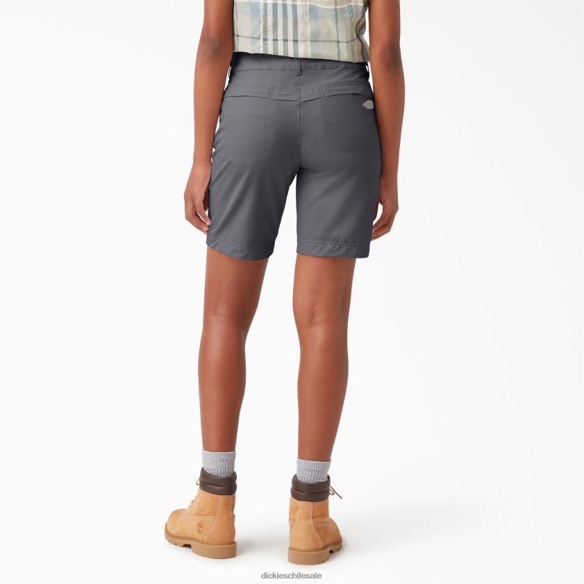 gris grafito (ga) mujer pantalones cortos de refrigeración 9\" Dickies ropa de trabajo X4H0F1600