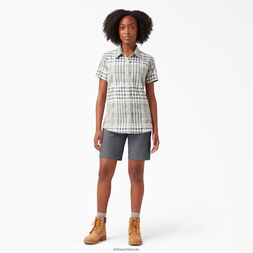 gris grafito (ga) mujer pantalones cortos de refrigeración 9\" Dickies ropa de trabajo X4H0F1600