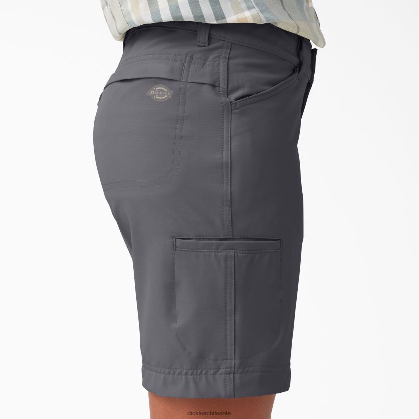 gris grafito (ga) mujer pantalones cortos de refrigeración 9\" Dickies ropa de trabajo X4H0F1600