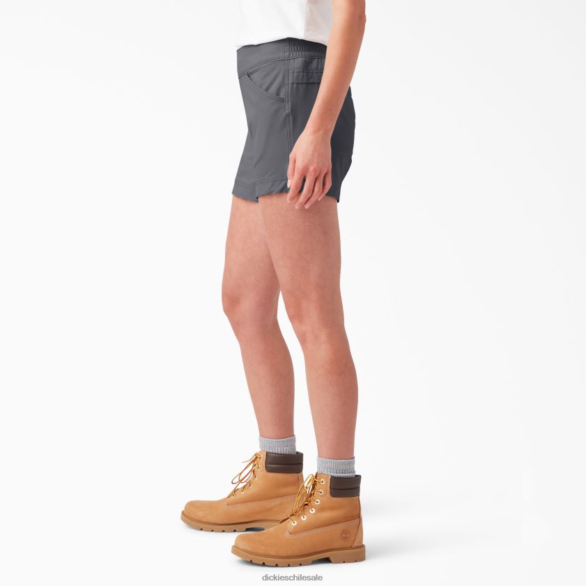 gris grafito (ga) mujer shorts refrescantes de 5\" Dickies ropa de trabajo X4H0F1597
