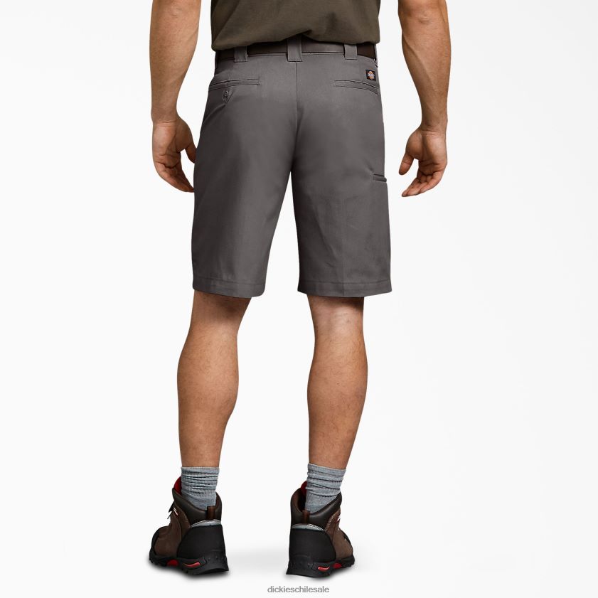 gris grava (vg) hombres pantalones cortos de trabajo de ajuste relajado 11\" Dickies ropa de trabajo X4H0F355