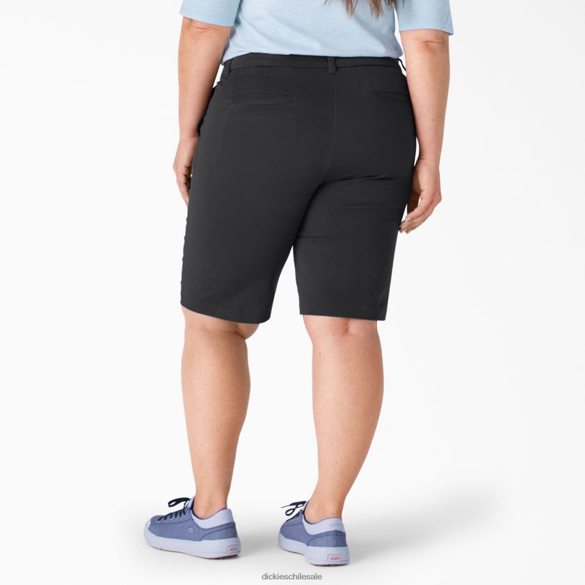 negro enjuagado (rbkx) mujer bermudas de sarga plus perfect shape 11\" Dickies ropa de trabajo X4H0F2250