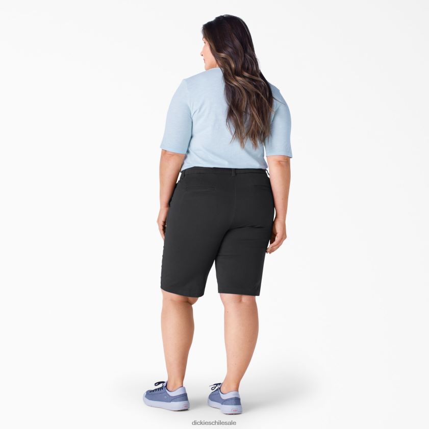 negro enjuagado (rbkx) mujer bermudas de sarga plus perfect shape 11\" Dickies ropa de trabajo X4H0F2250