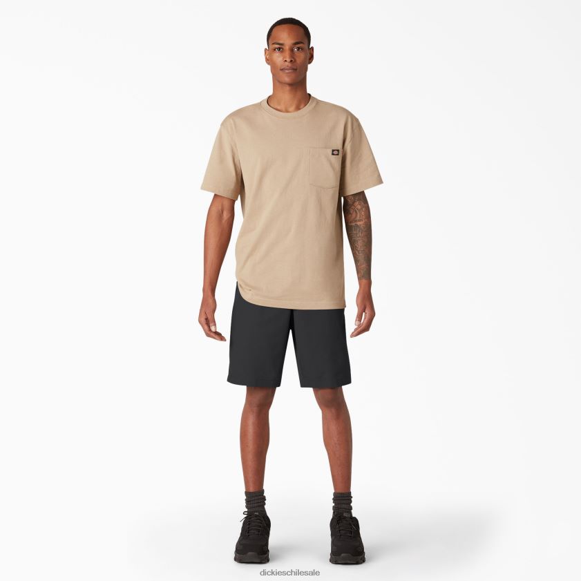 negro (negro) hombres pantalones cortos de cintura activa refrescantes 11\" Dickies ropa de trabajo X4H0F392