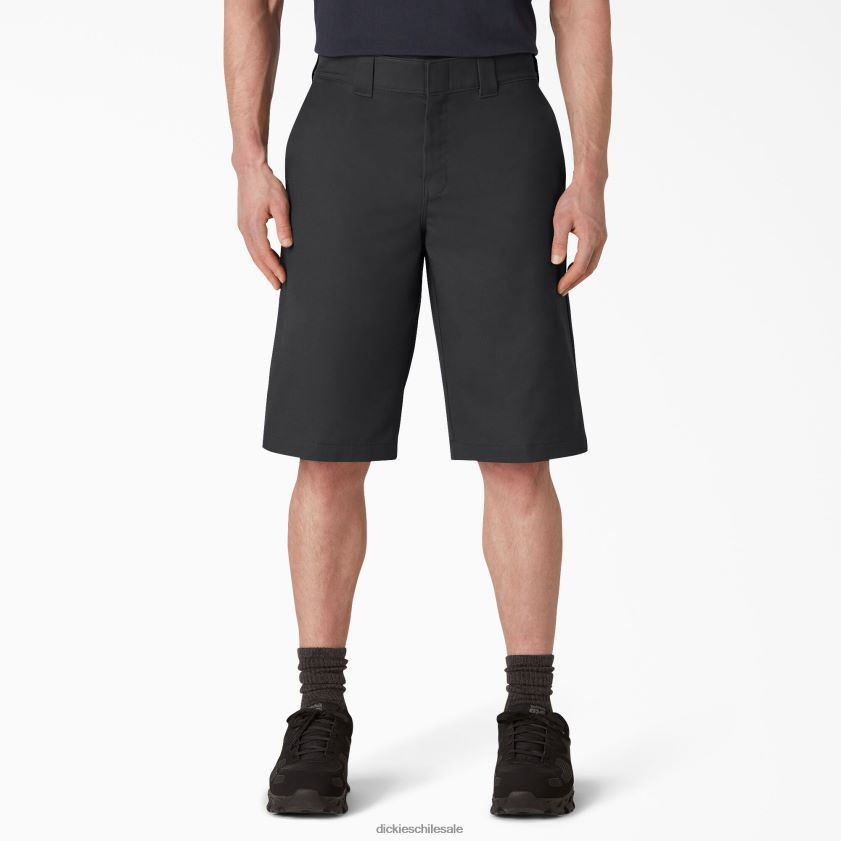 negro (negro) hombres shorts de frente plano con cintura activa refrescante 13" Dickies ropa de trabajo X4H0F398