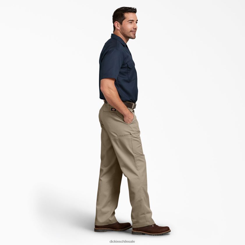 arena del desierto (ds) hombres pantalones de trabajo de corte relajado con doble rodilla Dickies ropa de trabajo X4H0F182