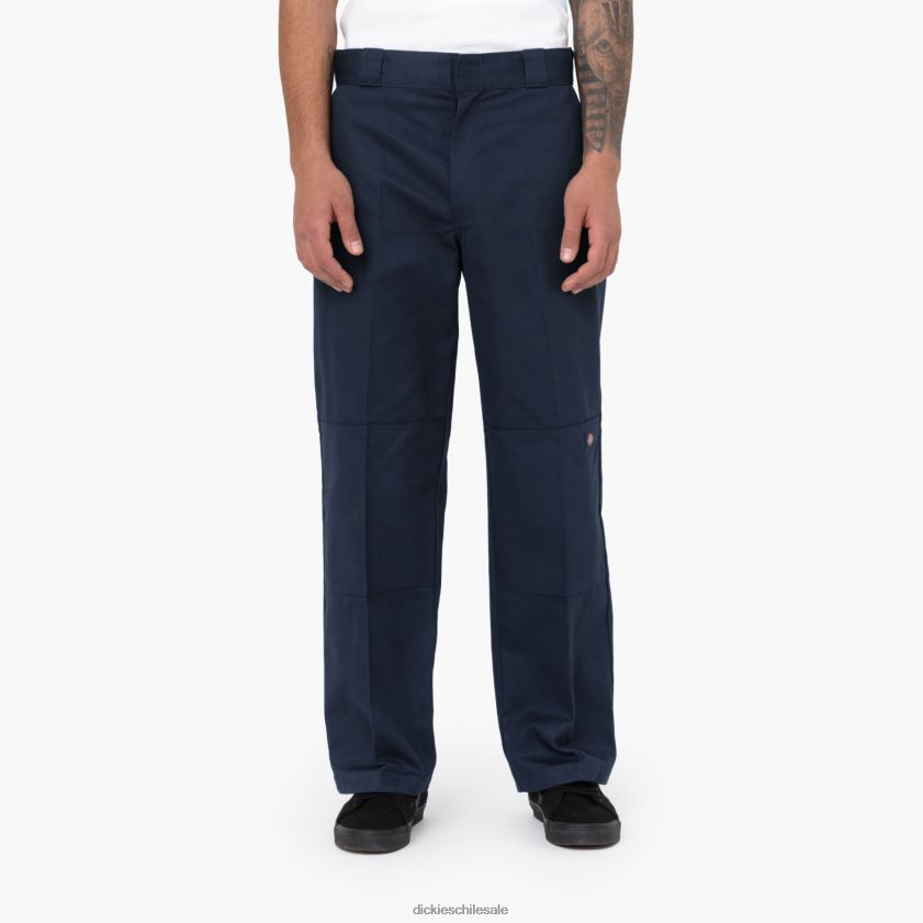 azul marino oscuro (dn) hombres pantalones de trabajo holgados con doble rodilla Dickies ropa de trabajo X4H0F29