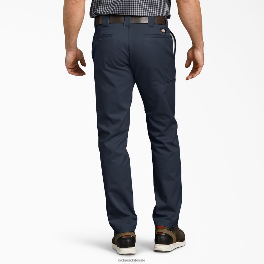 azul marino oscuro (dn) hombres pantalones de trabajo multiusos con bolsillos y pernera cónica slim fit Dickies ropa de trabajo X4H0F109
