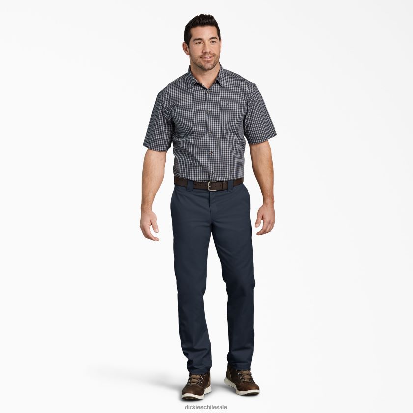 azul marino oscuro (dn) hombres pantalones de trabajo multiusos con bolsillos y pernera cónica slim fit Dickies ropa de trabajo X4H0F109