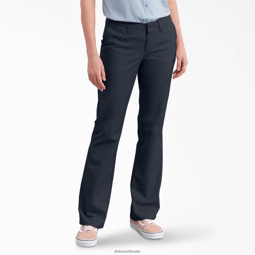 azul marino oscuro (dn) mujer pantalones bootcut ajustados Dickies ropa de trabajo X4H0F1716