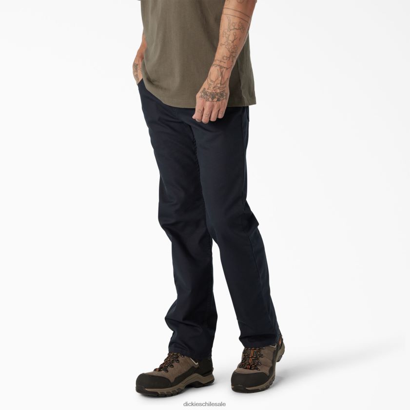 azul marino oscuro lavado a la piedra (sdn) hombres pantalones de pato de corte regular Dickies ropa de trabajo X4H0F137
