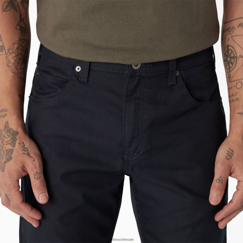 azul marino oscuro lavado a la piedra (sdn) hombres pantalones de pato de corte regular Dickies ropa de trabajo X4H0F137
