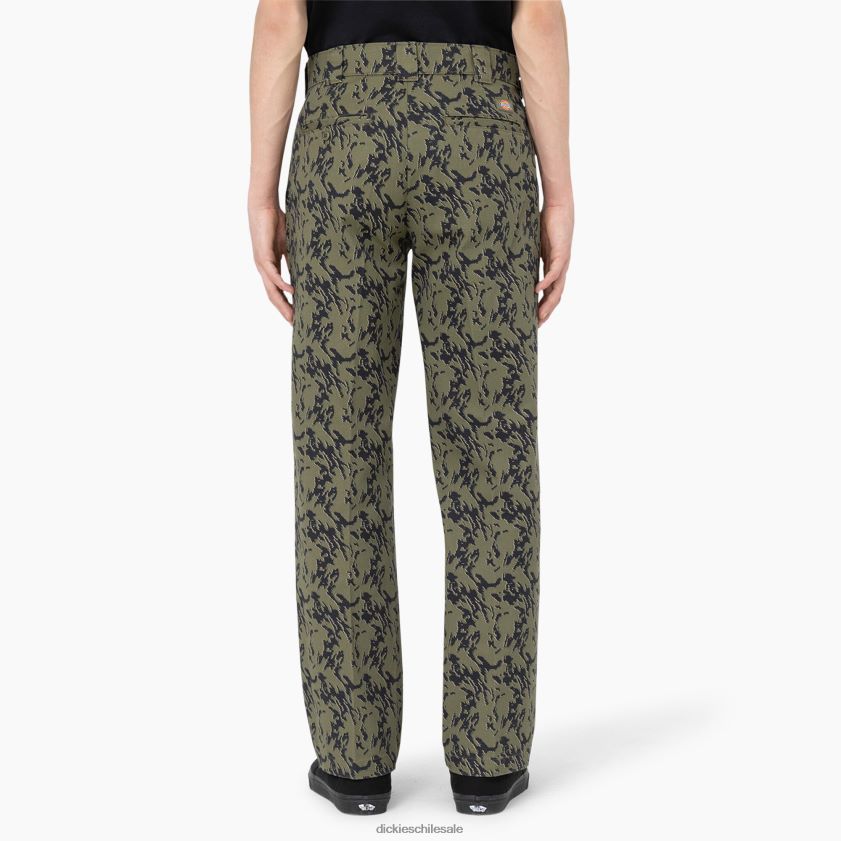 camuflaje verde militar glitch (mpe) hombres pantalones de trabajo de camuflaje de Drawsey Dickies ropa de trabajo X4H0F331