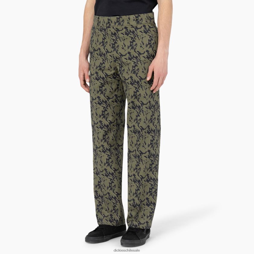 camuflaje verde militar glitch (mpe) hombres pantalones de trabajo de camuflaje de Drawsey Dickies ropa de trabajo X4H0F331