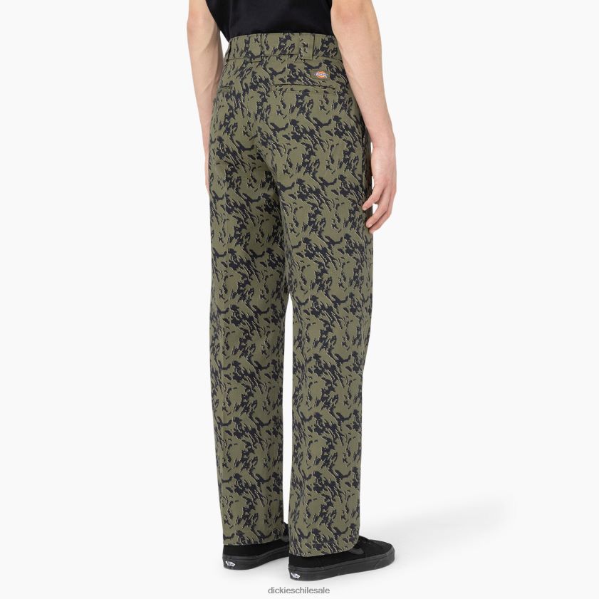 camuflaje verde militar glitch (mpe) hombres pantalones de trabajo de camuflaje de Drawsey Dickies ropa de trabajo X4H0F331