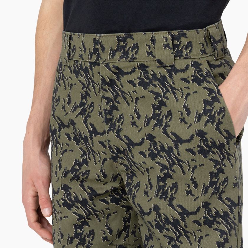 camuflaje verde militar glitch (mpe) hombres pantalones de trabajo de camuflaje de Drawsey Dickies ropa de trabajo X4H0F331