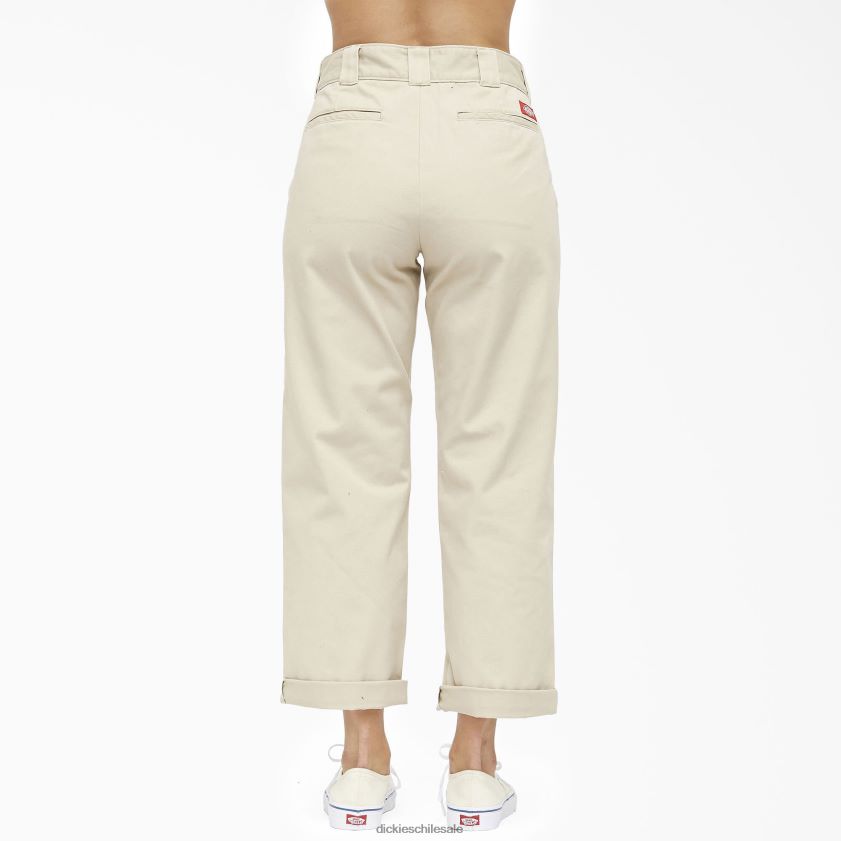 caqui (kh) niños Pantalones cortos de trabajo de tiro alto de 26\" con dobladillo enrollado para jóvenes, caqui Dickies ropa de trabajo X4H0F2716