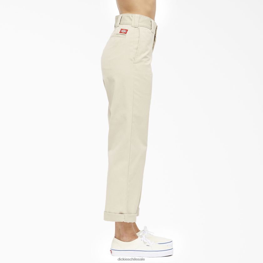 caqui (kh) niños Pantalones cortos de trabajo de tiro alto de 26\" con dobladillo enrollado para jóvenes, caqui Dickies ropa de trabajo X4H0F2716