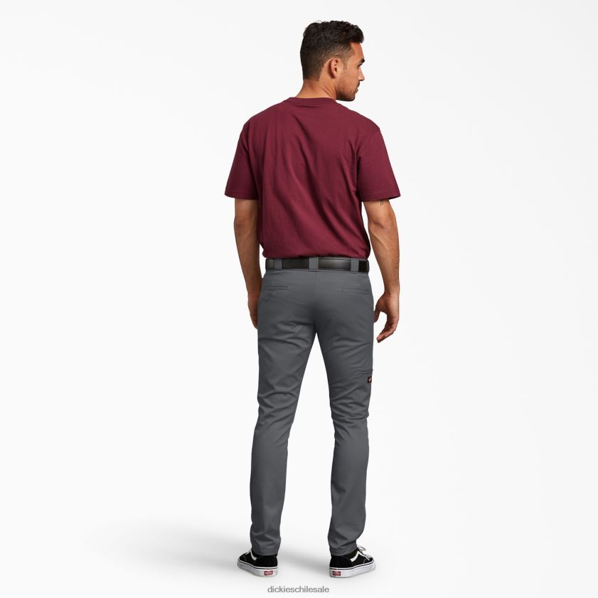 gris carbón (ch) hombres pantalones de trabajo ajustados con doble rodilla Dickies ropa de trabajo X4H0F42
