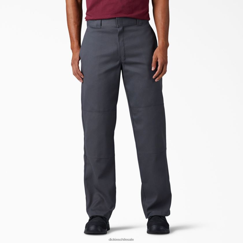 gris carbón (ch) hombres pantalones de trabajo flexibles de corte holgado con doble rodilla Dickies ropa de trabajo X4H0F133