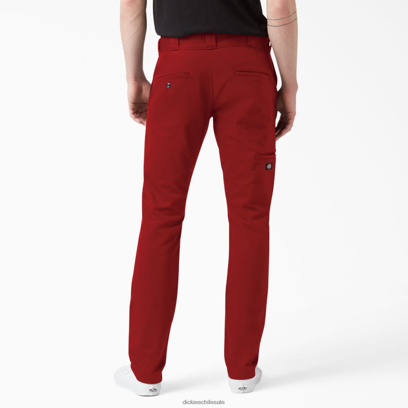 inglés rojo (er) hombres pantalones de trabajo ajustados con doble rodilla Dickies ropa de trabajo X4H0F45