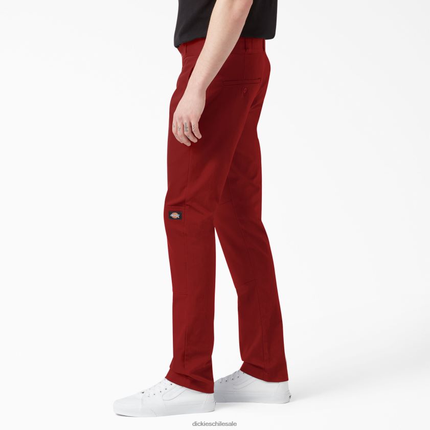 inglés rojo (er) hombres pantalones de trabajo ajustados con doble rodilla Dickies ropa de trabajo X4H0F45