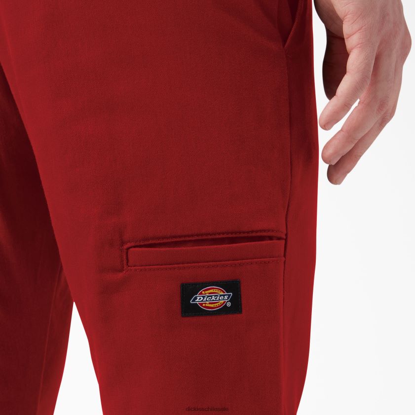 inglés rojo (er) hombres pantalones de trabajo ajustados con doble rodilla Dickies ropa de trabajo X4H0F45