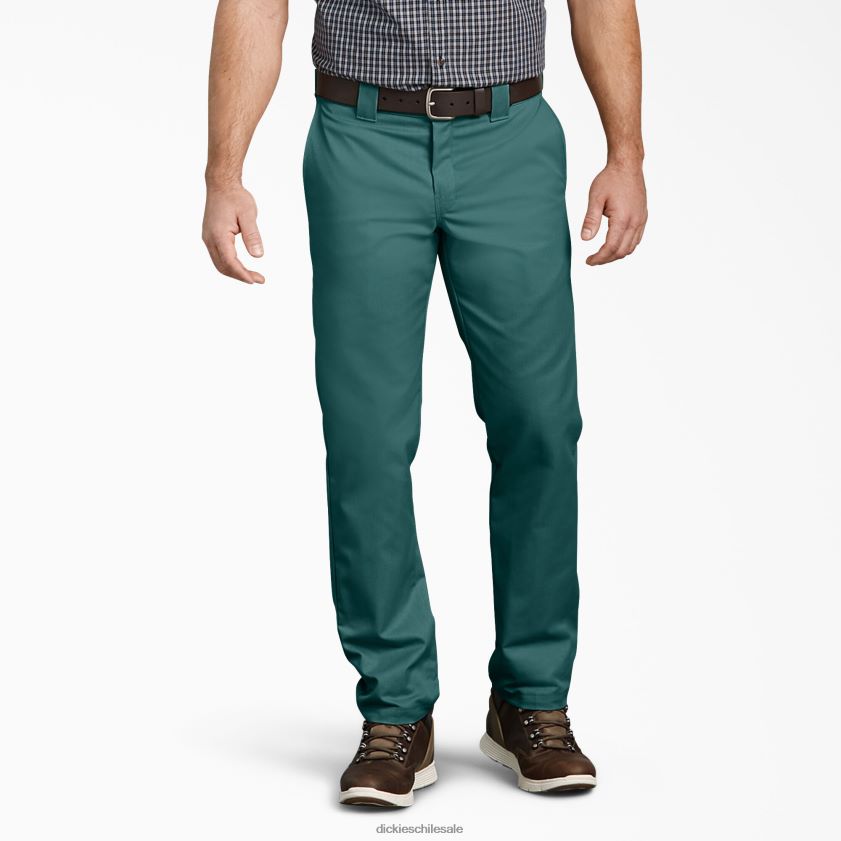 lincoln verde (ln) hombres pantalones de trabajo multiusos con bolsillos y pernera cónica slim fit Dickies ropa de trabajo X4H0F111